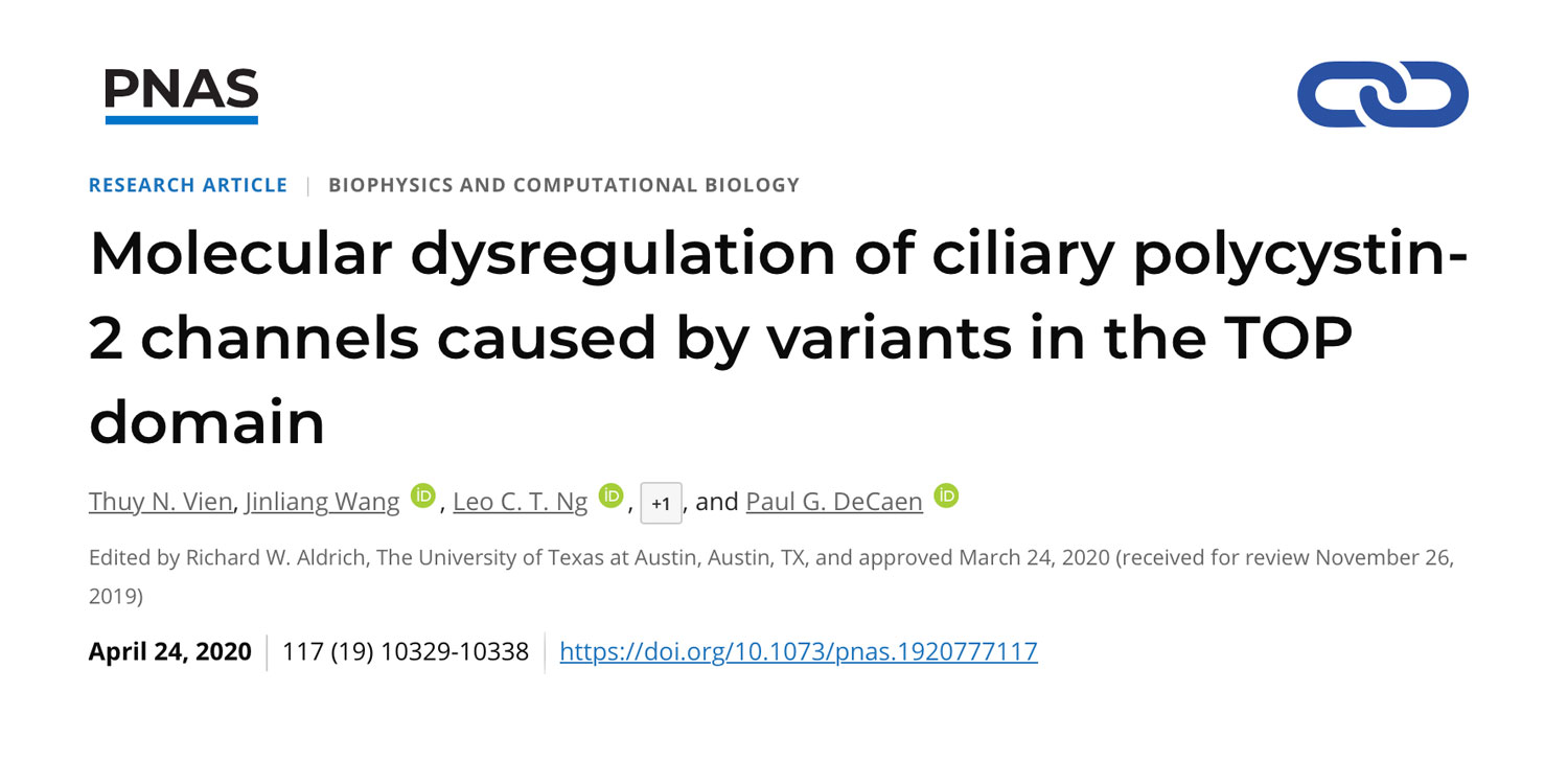 Molecular dysregulation of ciliary polycystin-2 channels caused by variants in the TOP domain