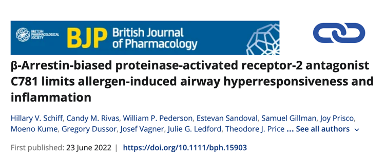 β-Arrestin-biased proteinase-activated receptor-2 antagonist C781 limits allergen-induced airway hyperresponsiveness and inflammation